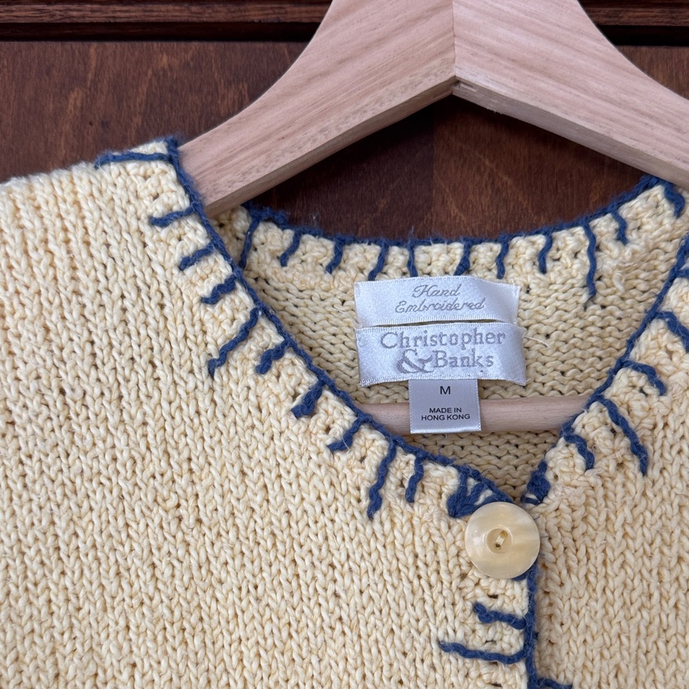 Aztec Cardigan, Hand Embroidered - Picture 3 of 3